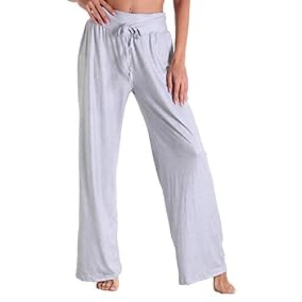 NWOT Women's Comfy Pajamas Drawstring Stretch Wide Leg Lounge Pants Size Small